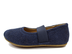 Bisgaard ballerina glitter blue med elastik